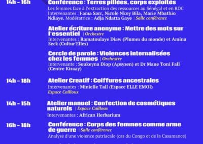 Festival KV#7 Programmation samedi 2